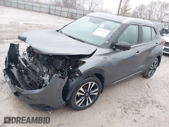 2019 Nissan Kicks S with VIN 3N1CP5CU0KL516193, listed as a IAAI auction lot 41474237 with 50,357 mi miles and . Bid and sale history available at carsss.com. Image 2.
