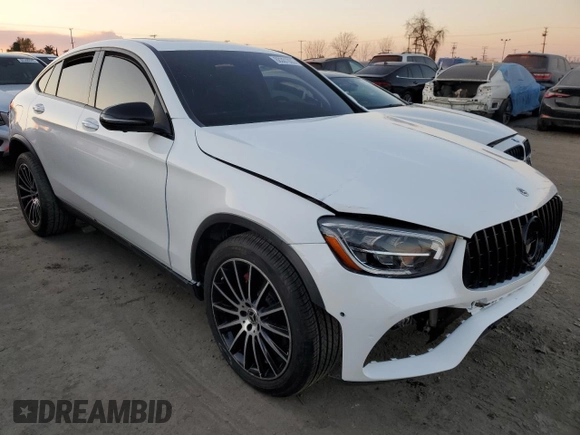 2021 Mercedes-Benz GLC with VIN W1N0J8EB6MG011810, listed as a Copart auction lot 88361905 with 54,286 mi miles and Salvage Title. Bid and sale history available at carsss.com. Image 4.