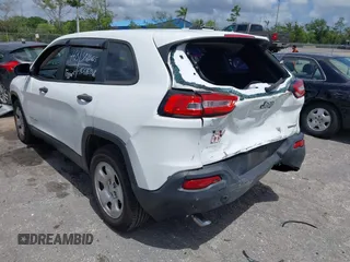 2017 Jeep Cherokee Sport with VIN 1C4PJLAB6HW661103, listed as a IAAI auction lot 41945706 with 95,991 mi miles. Bid and sale history available at carsss.com. Image 6.
