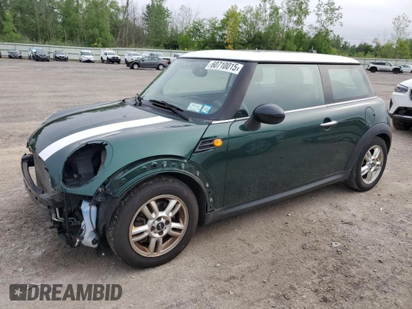 2012 MINI Hardtop with VIN WMWSU3C51CT259005, listed as a Copart auction lot 60710015 with 84,218 mi miles and Salvage title. Bid and sale history available at DreamBid. Image 1.