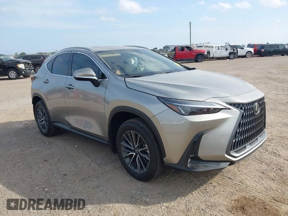 2025 Lexus NX with VIN 2T2GDCAZ1SC021039, listed as a IAAI auction lot 40957519 with 897 mi miles. Bid and sale history available at carsss.com. Image 1.