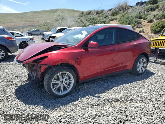 2024 Tesla Model Y Long Range с VIN 7SAYGDEE2RF988958, выставлен на аукционе Copart как лот 58066795 с пробегом 26 356 миль миль и Списание • Salvage title. История ставок и продаж доступна на DreamBid. Изображение 1.