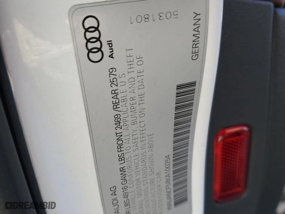 2019 Audi A5 Sportback Premium with VIN WAUANCF58KA100254, listed as a Copart auction lot 42767825 with NaN miles and Salvage Title. Bid and sale history available at carsss.com. Image 13.