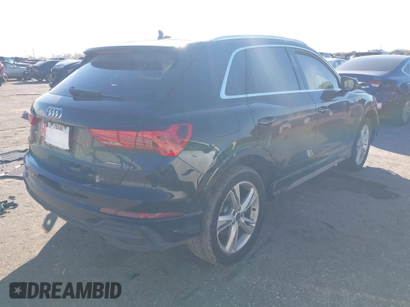 2023 Audi Q3 S line Premium Plus with VIN WA1EECF3XP1140582, listed as a IAAI auction lot 41271342 with 17,560 mi miles and . Bid and sale history available at DreamBid. Image 4.