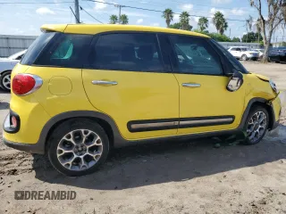 2014 FIAT 500L Trekking with VIN ZFBCFADH9EZ018889, listed as a Copart auction lot 71537264 with 76,430 mi miles and Salvage Title. Bid and sale history available at carsss.com. Image 3.