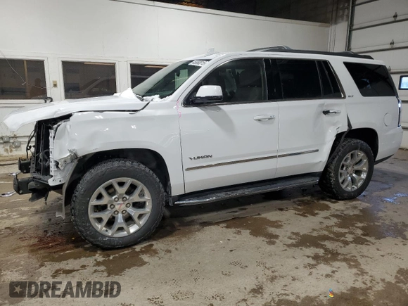 2020 GMC Yukon SLT with VIN 1GKS2BKC5LR274997, listed as a Copart auction lot 45880815 with 60,834 mi miles and Salvage Title. Bid and sale history available at carsss.com. Image 1.