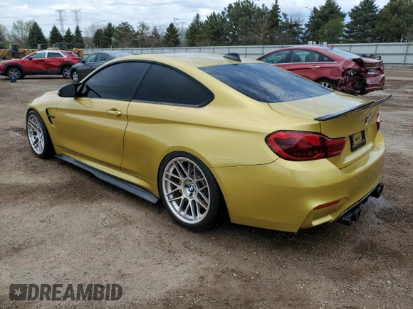 2015 BMW M4 with VIN WBS3R9C54FK334245, listed as a Copart auction lot 54086695 with 90,191 mi miles and Salvage title. Bid and sale history available at DreamBid. Image 2.