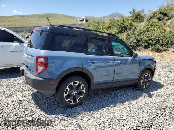 2024 Ford Bronco Sport Outer Banks with VIN 3FMCR9C60RRE65491, listed as a Copart auction lot 58210735 with 6,723 mi miles and Salvage title. Bid and sale history available at DreamBid. Image 3.