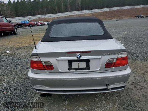 2001 BMW 3 Series 330Ci with VIN WBABS53411JU85191, listed as a Copart auction lot 42703495 with 0 mi miles and Salvage Title. Bid and sale history available at carsss.com. Image 6.