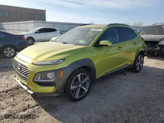 2019 Hyundai Kona Ultimate with VIN KM8K53A54KU215197, listed as a Copart auction lot 84950934 with 68,600 mi miles and Salvage Title. Bid and sale history available at carsss.com. Image 1.