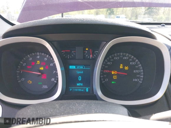 2016 Chevrolet Equinox LTZ with VIN 2GNFLGEK9G6269031, listed as a IAAI auction lot 41990085 with 119,199 mi miles. Bid and sale history available at carsss.com. Image 7.