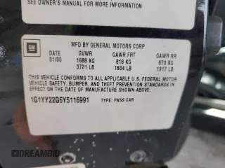 2000 Chevrolet Corvette with VIN 1G1YY22G6Y5116991, listed as a Copart auction lot 74272984 with 136,994 mi miles and Salvage Title. Bid and sale history available at carsss.com. Image 12.