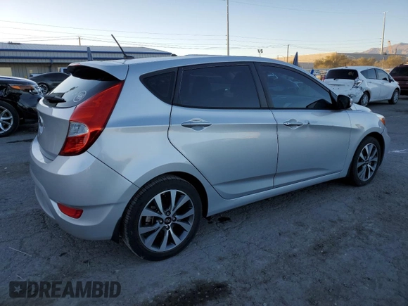 2015 Hyundai Accent Sport with VIN KMHCU5AE0FU201483, listed as a Copart auction lot 80882664 with 66,292 mi miles and Salvage Title. Bid and sale history available at carsss.com. Image 3.
