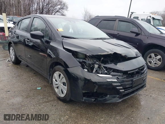 2024 Nissan Versa S with VIN 3N1CN8DV8RL846690, listed as a IAAI auction lot 41480567 with 28,643 mi miles and . Bid and sale history available at DreamBid. Image 1.