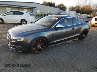 2016 Audi S5 Premium Plus with VIN WAUC4AFR7GA027761, listed as a Copart auction lot 87083154 with 37,893 mi miles and Salvage Title. Bid and sale history available at carsss.com. Image 1.