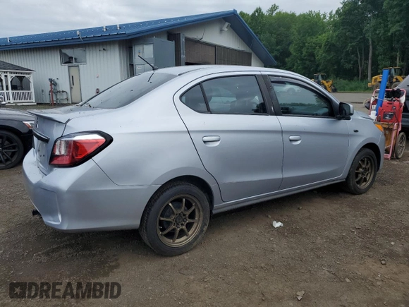 2021 Mitsubishi Mirage ES with VIN ML32FUFJ6MHF00658, listed as a Copart auction lot 61990415 with 58,412 mi miles and Salvage title. Bid and sale history available at DreamBid. Image 3.