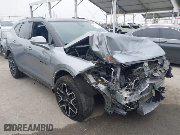 2023 Chevrolet Blazer RS with VIN 3GNKBERS6PS233928, listed as a IAAI auction lot 42339653 with 14,655 mi miles and . Bid and sale history available at DreamBid. Image 1.