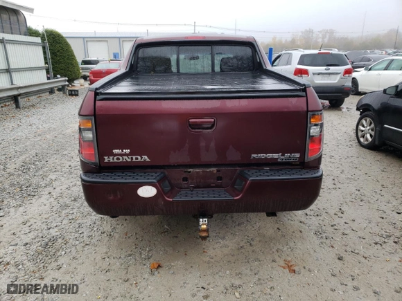 2007 Honda Ridgeline RTL w/Leather with VIN 2HJYK16567H504818, listed as a Copart auction lot 78080324 with 1,596 mi miles and Clean Title. Bid and sale history available at carsss.com. Image 6.