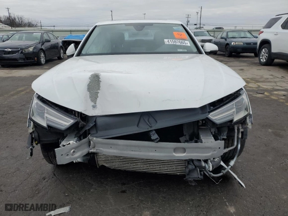 2017 Audi A4 ultra Premium with VIN WAUGMAF48HN071235, listed as a Copart auction lot 41597665 with 0 mi miles and Salvage Title. Bid and sale history available at carsss.com. Image 5.