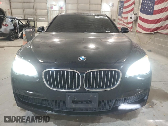 2013 BMW 7 Series 740Li xDrive with VIN WBAYF4C50DD127620, listed as a Copart auction lot 75655904 with 138,033 mi miles and Salvage title. Bid and sale history available at DreamBid. Image 5.