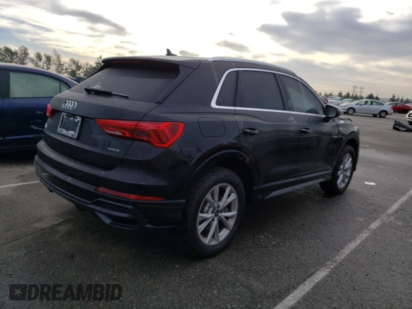 2022 Audi Q3 S line Premium with VIN WA1DECF31N1136610, listed as a Copart auction lot 36377173 with 2,840 mi miles. Bid and sale history available at carsss.com. Image 3.