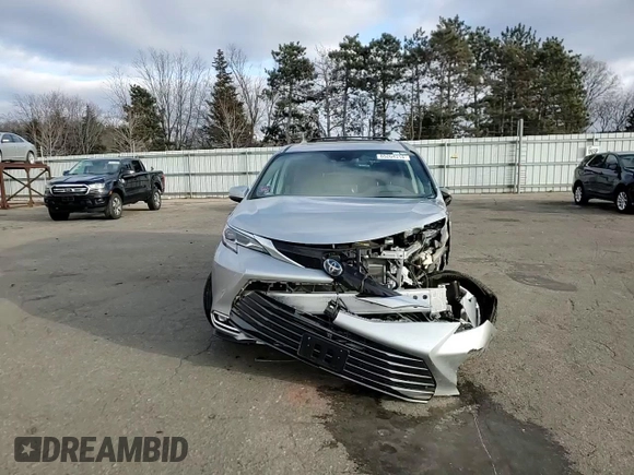 2023 Toyota Sienna Platinum with VIN 5TDESKFCXPS084364, listed as a Copart auction lot 85264314 with 19,158 mi miles and Salvage Title. Bid and sale history available at DreamBid. Image 12.