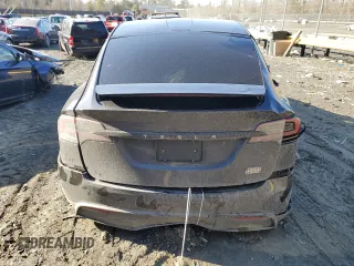 2024 Tesla Model X Plaid with VIN 7SAXCBE61RF448716, listed as a Copart auction lot 42599075 with Not Provided miles and Salvage Title. Bid and sale history available at DreamBid. Image 6.