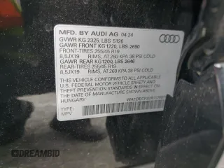 2024 Audi Q3 S line Premium z VIN WA1DECF32R1129879, wystawiony jako Copart lot #54571365 z przebiegiem 6 842 mil mil oraz Szkoda całkowita • Salvage title. Historia ofert i sprzedaży dostępna na DreamBid. Obrazek 13.