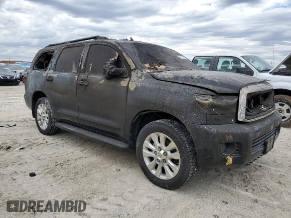 2008 Toyota Sequoia Platinum with VIN 5TDBY67AX8S008893, listed as a Copart auction lot 89132325 with 0 mi miles and Salvage Title. Bid and sale history available at carsss.com. Image 4.
