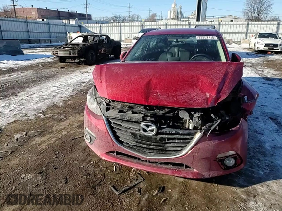 2014 Mazda 3 S Touring with VIN JM1BM1V3XE1176190, listed as a Copart auction lot 88957145 with 97,349 mi miles and Salvage Title. Bid and sale history available at DreamBid. Image 10.