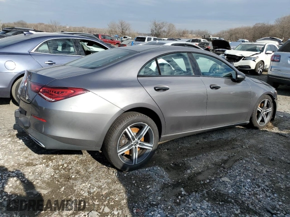 2021 Mercedes-Benz CLA with VIN W1K5J4HB0MN187822, listed as a Copart auction lot 41560795 with 64,361 mi miles and Salvage Title. Bid and sale history available at carsss.com. Image 3.