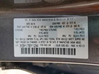 2014 Mazda 3 i Touring z VIN 3MZBM1V76EM112344, wystawiony jako Copart lot #57168785 z przebiegiem 122 826 mil mil oraz Szkoda całkowita • Salvage title. Historia ofert i sprzedaży dostępna na DreamBid. Obrazek 12.