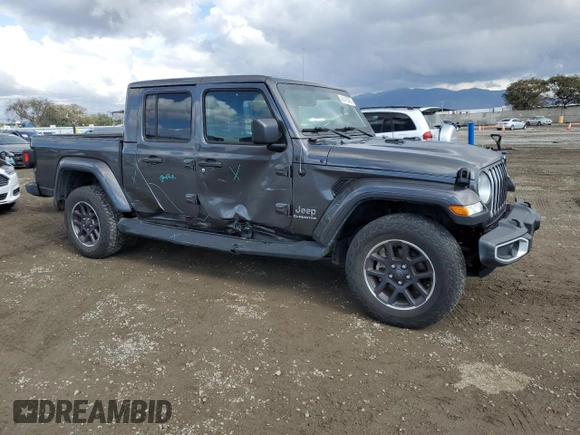 2022 Jeep Gladiator Overland with VIN 1C6HJTFG2NL154325, listed as a Copart auction lot 42418385 with 32,439 mi miles and Salvage title. Bid and sale history available at DreamBid. Image 4.
