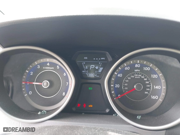 2016 Hyundai Elantra Value Edition with VIN KMHDH4AEXGU490411, listed as a IAAI auction lot 41773092 with 73,864 mi miles. Bid and sale history available at carsss.com. Image 7.
