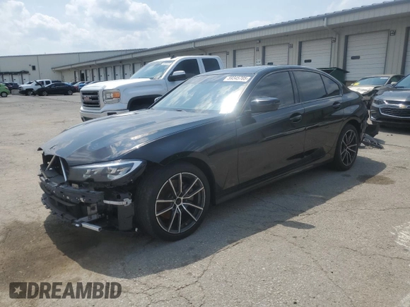 2020 BMW 3 Series 330i with VIN 3MW5R1J00L8B16760, listed as a Copart auction lot 59345705 with 39,672 mi miles and Salvage title. Bid and sale history available at DreamBid. Image 1.