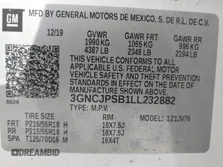 2020 Chevrolet Trax LT z VIN 3GNCJPSB1LL232882, wystawiony jako IAAI lot #42230988 z przebiegiem 48 943 mil mil oraz . Historia ofert i sprzedaży dostępna na DreamBid. Obrazek 9.