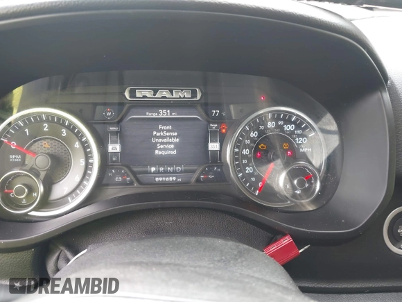 2019 Ram 1500 Big Horn z VIN 1C6SRFFT3KN858854, wystawiony jako IAAI lot #42274337 z przebiegiem 91 689 mil mil oraz . Historia ofert i sprzedaży dostępna na DreamBid. Obrazek 7.