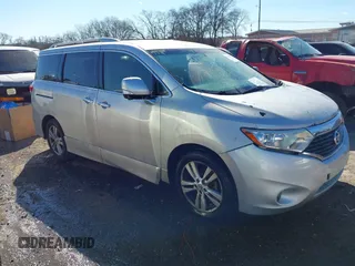 2014 Nissan Quest S with VIN JN8AE2KP6E9100574, listed as a IAAI auction lot 41658656 with 137,335 mi miles. Bid and sale history available at carsss.com. Image 1.