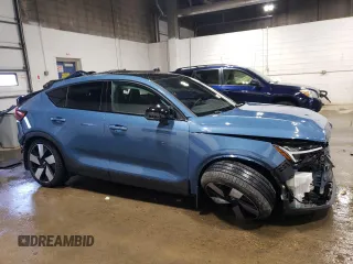 2023 Volvo C40 Recharge Pure Electric Ultimate with VIN YV4ED3GM3P2058250, listed as a Copart auction lot 48701894 with Not Provided miles. Bid and sale history available at carsss.com. Image 4.