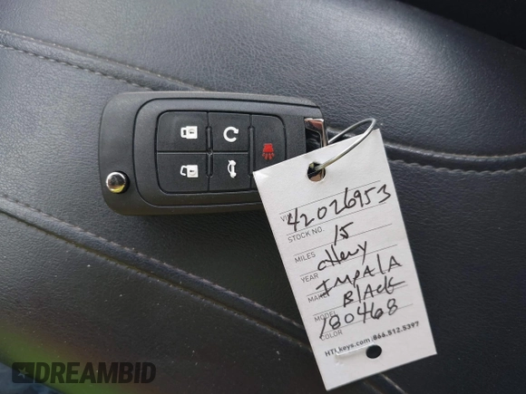 2015 Chevrolet Impala LTZ with VIN 2G1155SL2F9180468, listed as a IAAI auction lot 42026953 with 159,625 mi miles and . Bid and sale history available at DreamBid. Image 11.