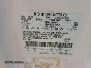 2008 Ford Escape Hybrid with VIN 1FMCU49H98KE43339, listed as a Copart auction lot 84792094 with 149,822 mi miles and Clean title. Bid and sale history available at DreamBid. Image 13.