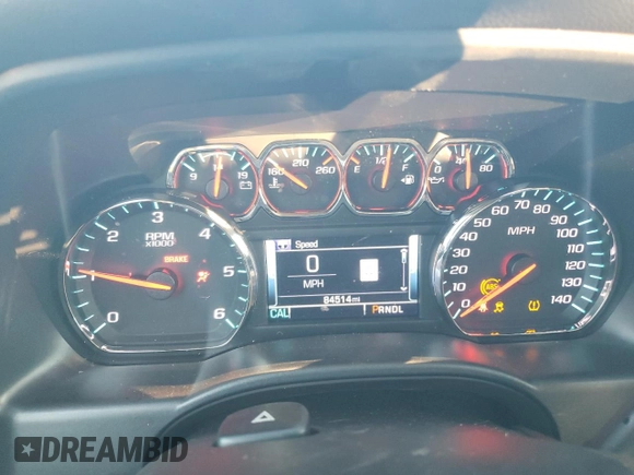 2017 Chevrolet Silverado 1500 LTZ with VIN 3GCPCSEC6HG442583, listed as a Copart auction lot 88414315 with 84,514 mi miles and Salvage Title. Bid and sale history available at DreamBid. Image 9.