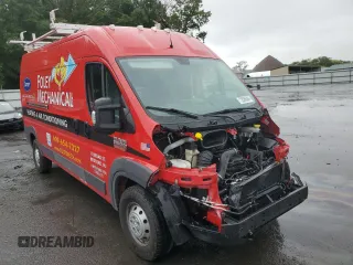2018 Ram ProMaster Cargo with VIN 3C6URVHG9JE139419, listed as a Copart auction lot 72586384 with 56,539 mi miles and Salvage Title. Bid and sale history available at DreamBid. Image 4.