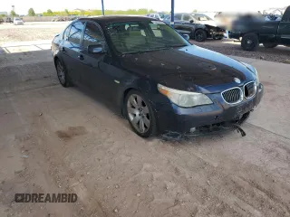 2007 BMW 5 Series 530i with VIN WBANE73567CM55416, listed as a Copart auction lot 53822535 with 145,066 mi miles and Salvage Title. Bid and sale history available at carsss.com. Image 4.