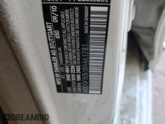 2011 Mercedes-Benz C 300 Sport с VIN WDDGF5EB1BA461781, выставлен на аукционе Copart как лот 63345725 с пробегом 124 354 миль миль и Списание • Salvage title. История ставок и продаж доступна на DreamBid. Изображение 12.
