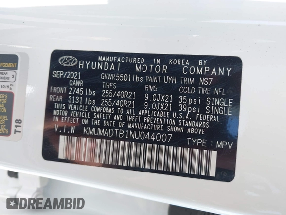 2022 Genesis GV70 2.5T с VIN KMUMADTB1NU044007, выставлен на аукционе IAAI как лот 42623087 с пробегом 30 978 миль миль и . История ставок и продаж доступна на DreamBid. Изображение 9.