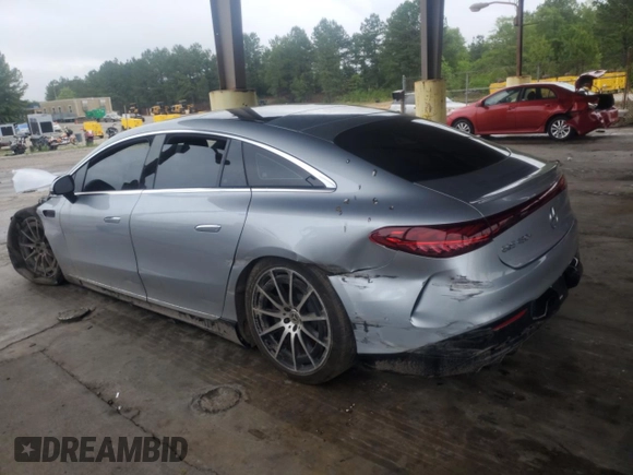 2022 Mercedes-Benz EQS with VIN W1KCG2DB6NA009227, listed as a Copart auction lot 53976294 with 0 mi miles and Salvage Title. Bid and sale history available at carsss.com. Image 2.