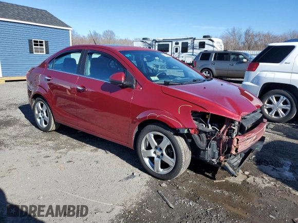 2012 Chevrolet Sonic LTZ z VIN 1G1JE5SHXC4126894, wystawiony jako Copart lot #45186475 z przebiegiem 76 461 mil mil oraz Czysty tytuł • Clean title. Historia ofert i sprzedaży dostępna na DreamBid. Obrazek 4.