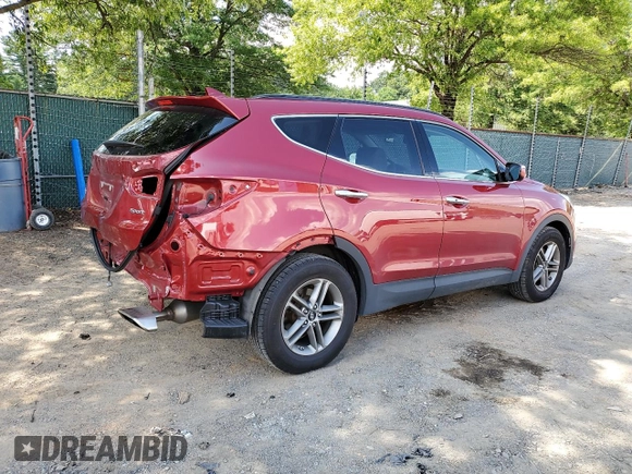 2017 Hyundai Santa Fe 2.4L with VIN 5XYZU3LB5HG411281, listed as a Copart auction lot 61428215 with 51,423 mi miles and Salvage title. Bid and sale history available at DreamBid. Image 3.