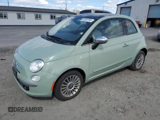 2012 FIAT 500 Lounge z VIN 3C3CFFCR0CT212479, wystawiony jako Copart lot #52833745 z przebiegiem 66 668 mil mil oraz Czysty tytuł • Clean title. Historia ofert i sprzedaży dostępna na DreamBid. Obrazek 1.